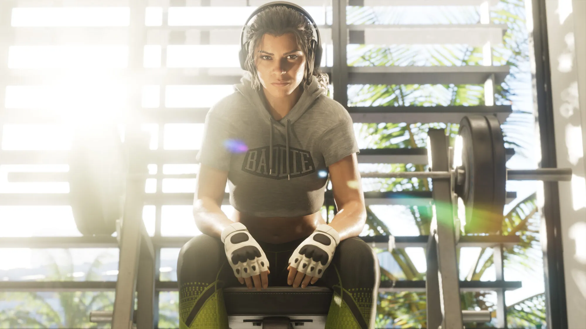 Lucía Caminos entrenando en un gimnasio